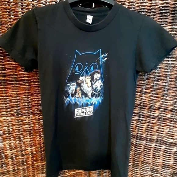American Apparel Star Wars Cats Tee Shirt Gift Darth Vader Black Women's Small - Picture 1 of 7